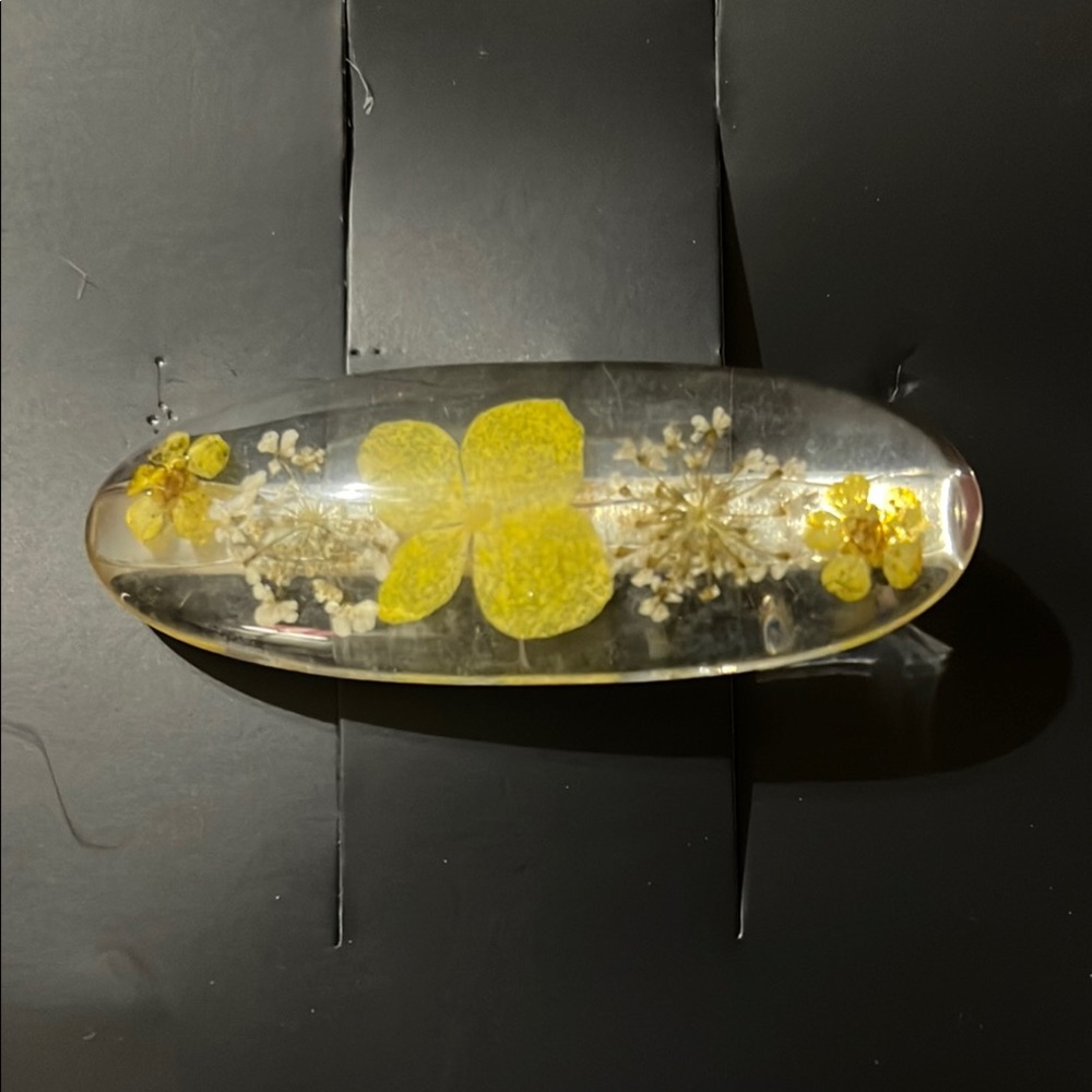 Paparazzi Floral Flurry Yellow Hair Clip